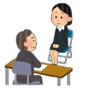 面接練習を行っています